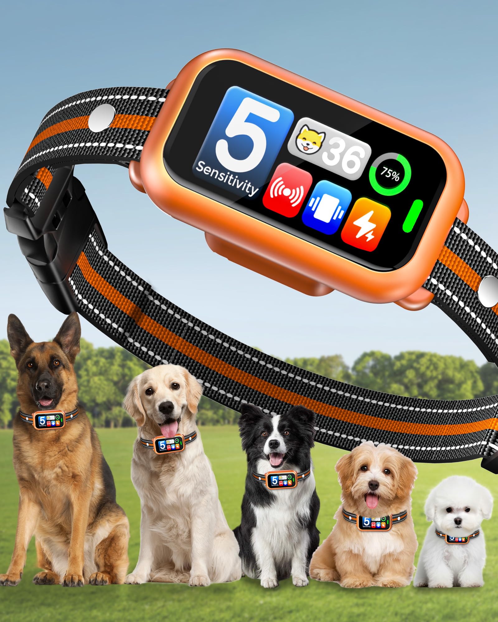 Cnyrbt dog bark collar close-up ultra-light for daily comfort