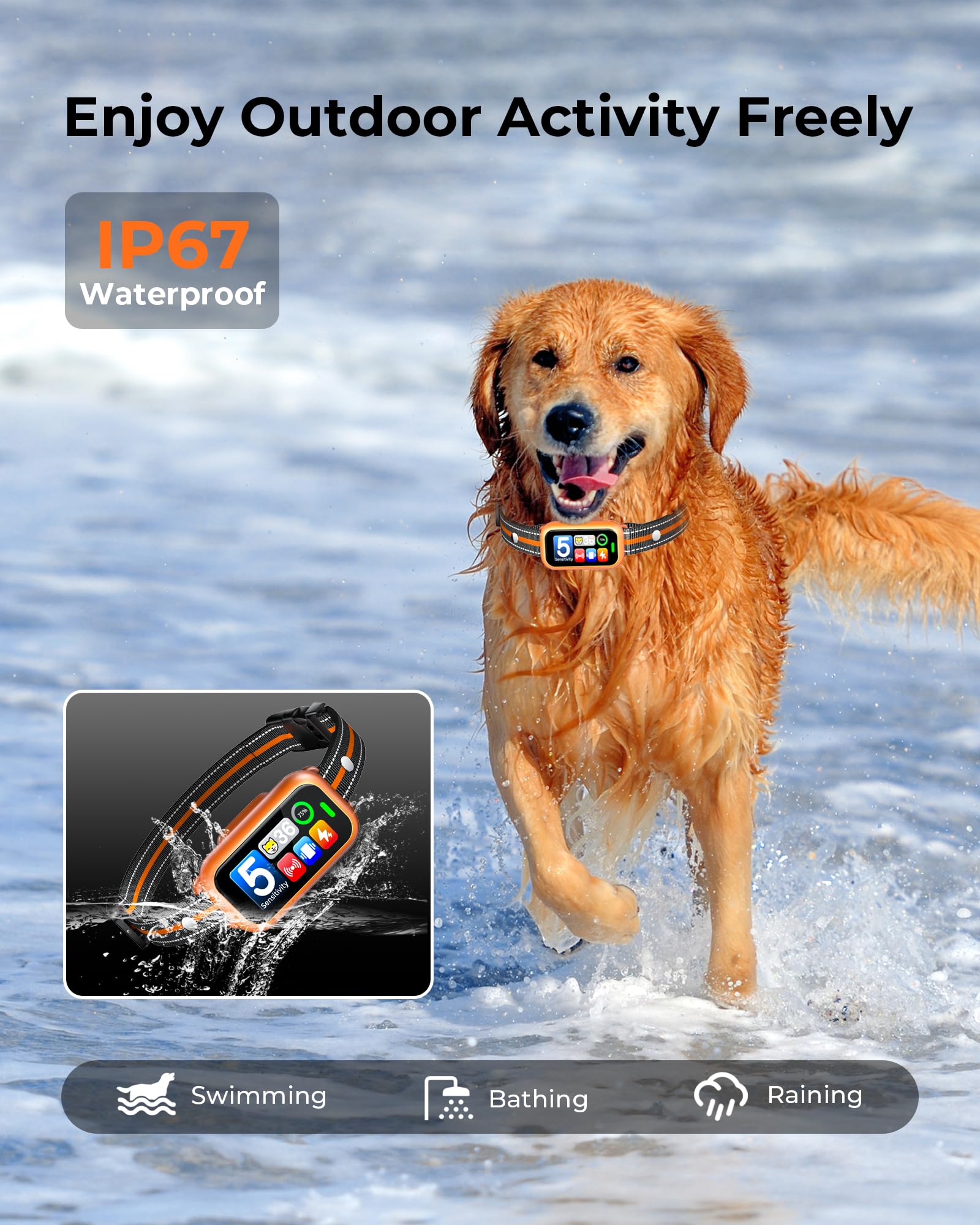 Cnyrbt dog bark collar training modes including Beep and Shock
