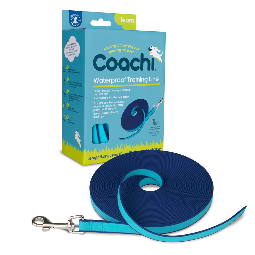 Coachi Training Line 10m outdoors for controlled recall training.
