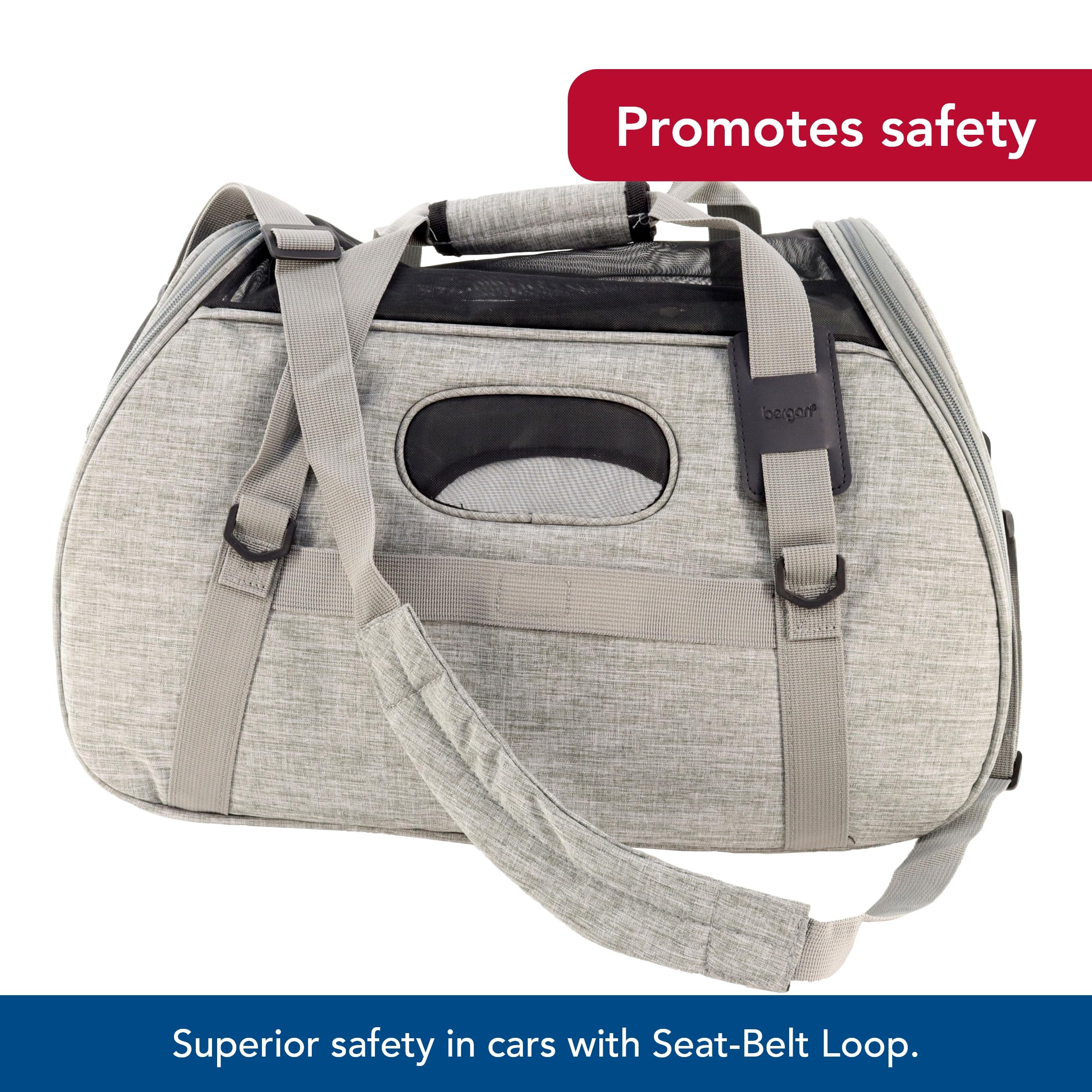 Coastal Bergan Comfort Carrier adjustable shoulder strap supports comfortable carrying.