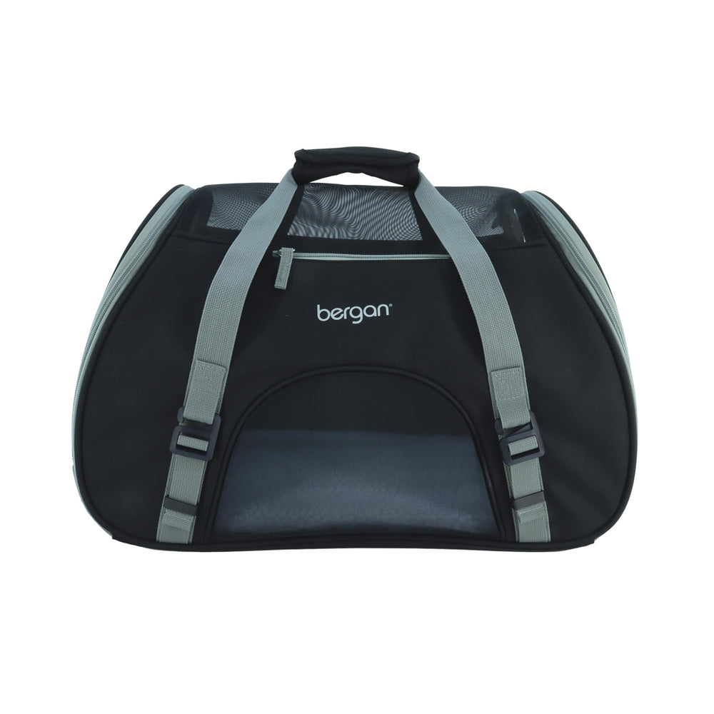 Coastal Bergan Comfort Carrier mesh panels promote airflow for pet comfort during travel.