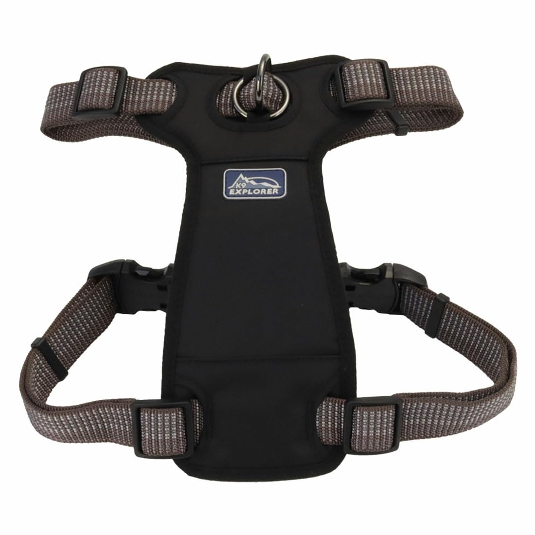Coastal K-9 Explorer front-connect harness with secure front leash for better walk control.