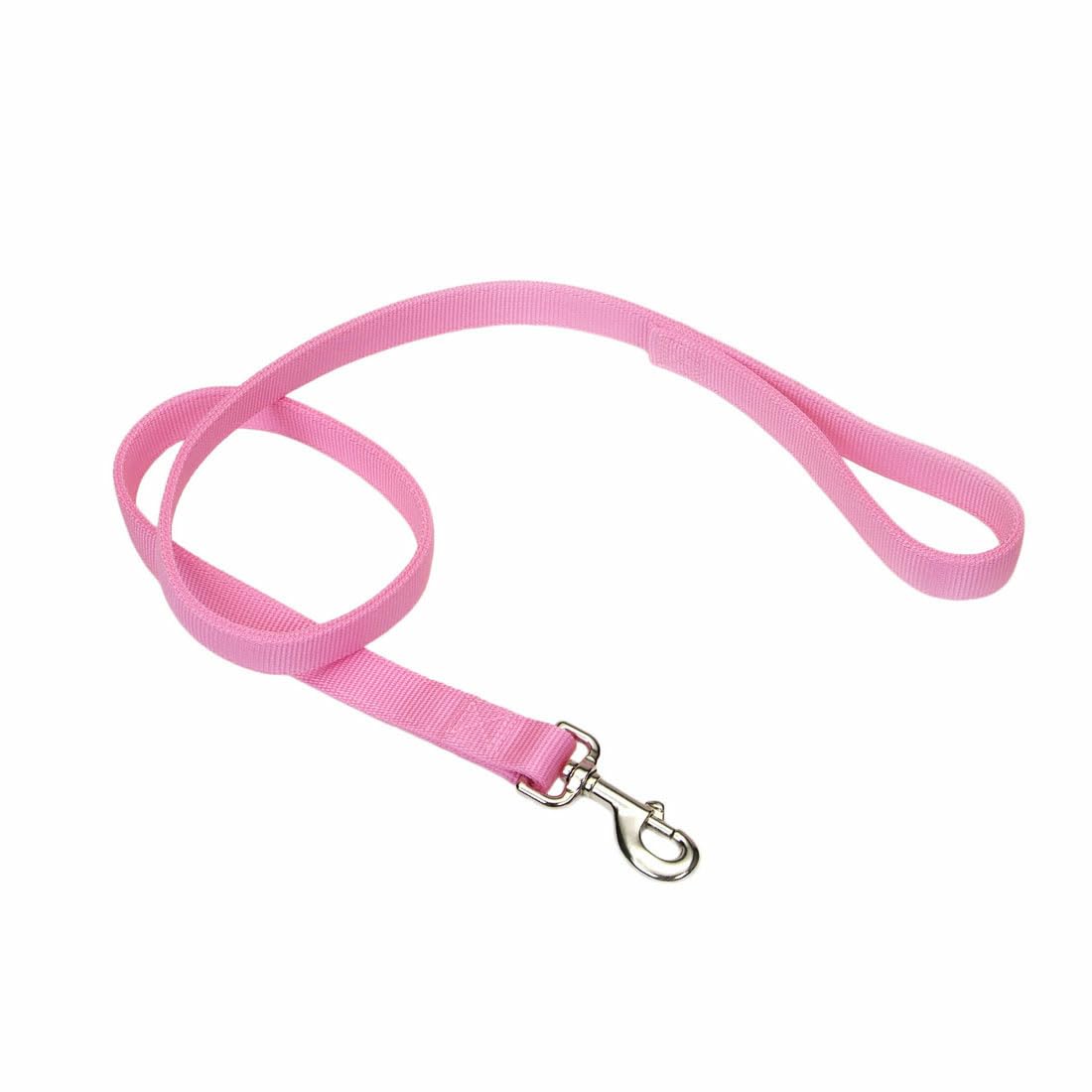 Coastal Pet double-ply leash with bolt snap attachment in pink bright for secure outdoor walks.