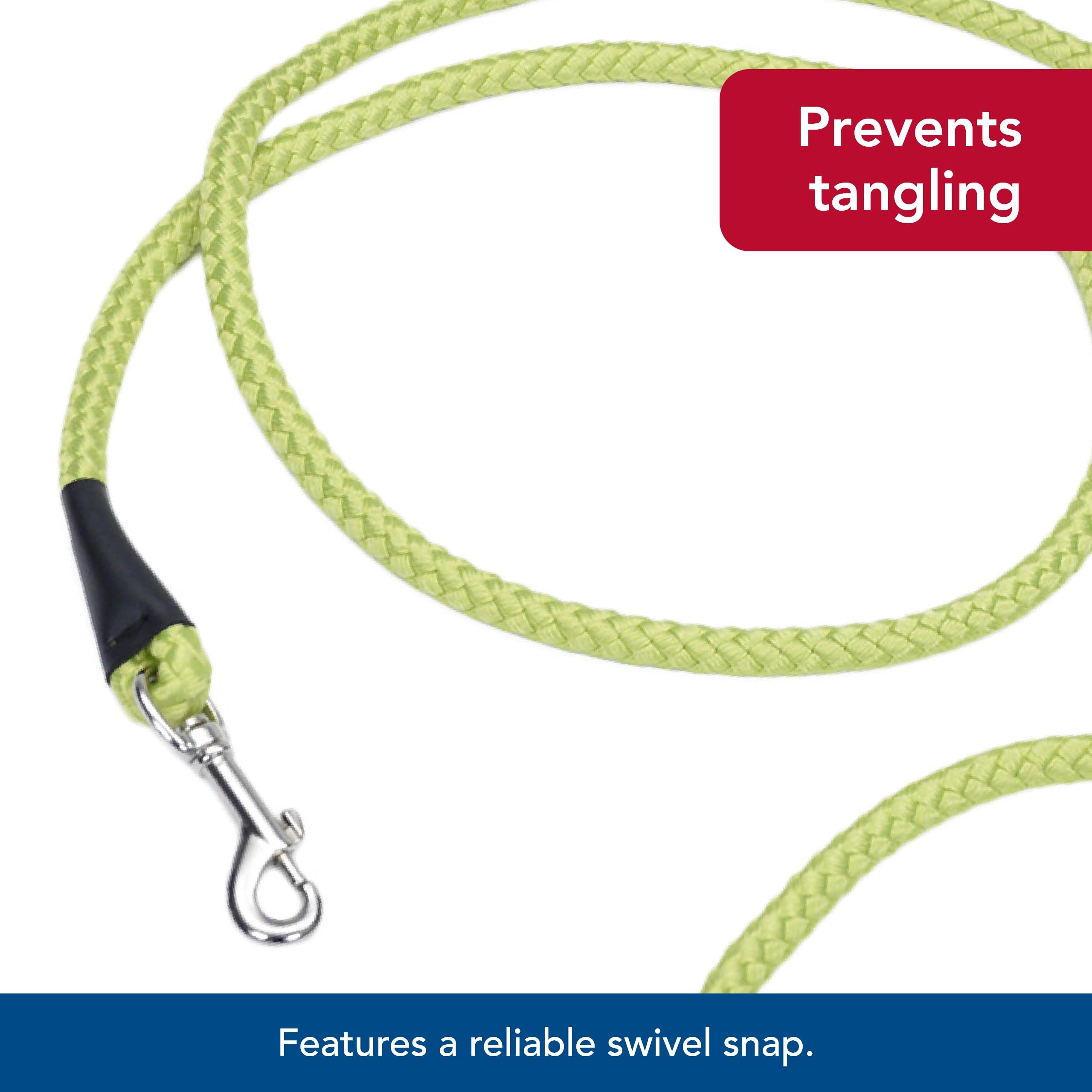 Coastal Pet Rope Dog Leash lime ideal for active dogs during park or trail outings