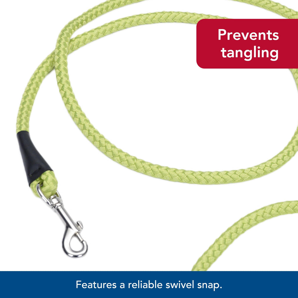 Coastal Pet Rope Dog Leash lime ideal for active dogs during park or trail outings