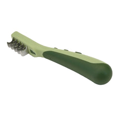 Coastal Pet Safari Dematting Comb closeup of stainless steel teeth for easy detangling