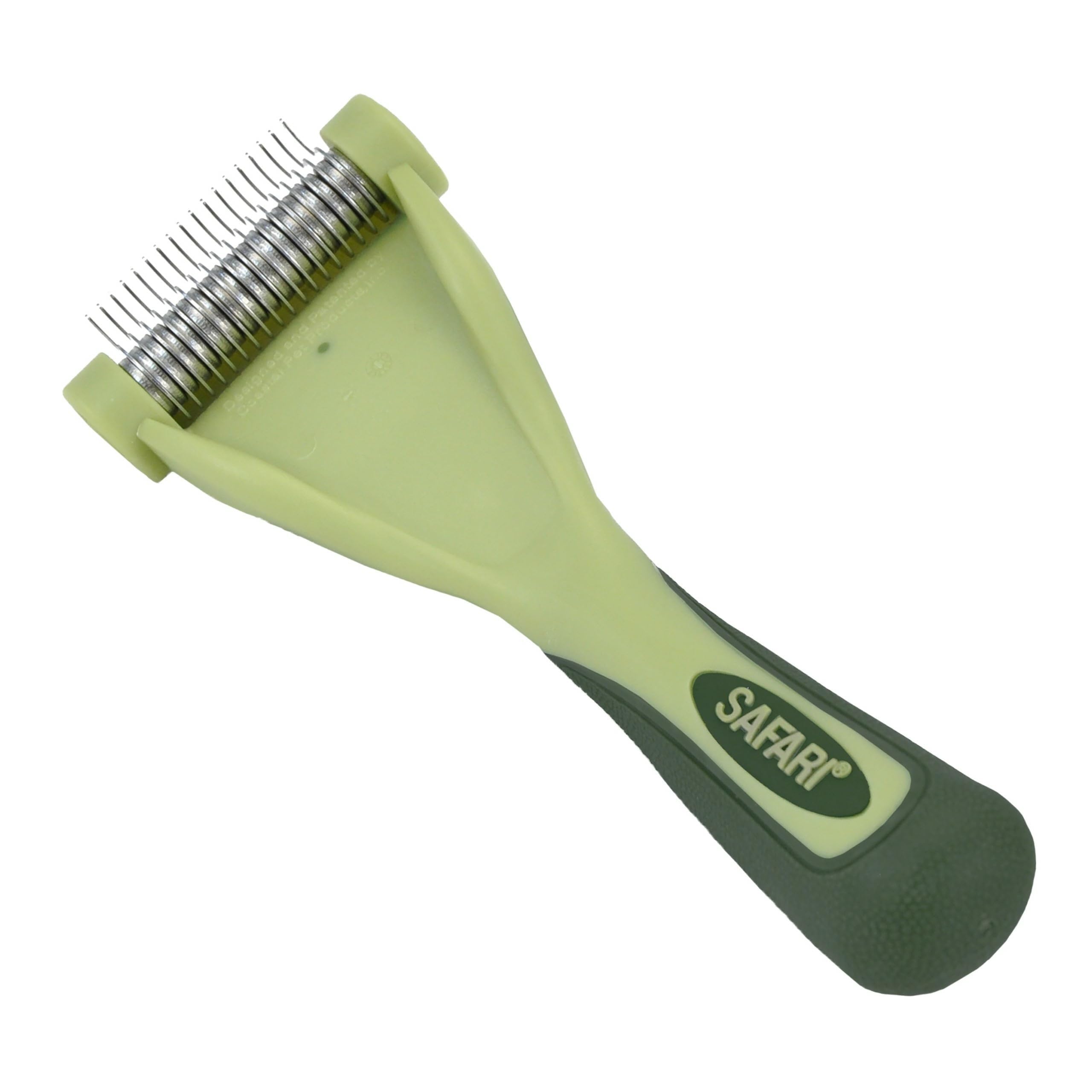 Coastal Safari Shed Magic tool front view for easy, comfortable grooming.