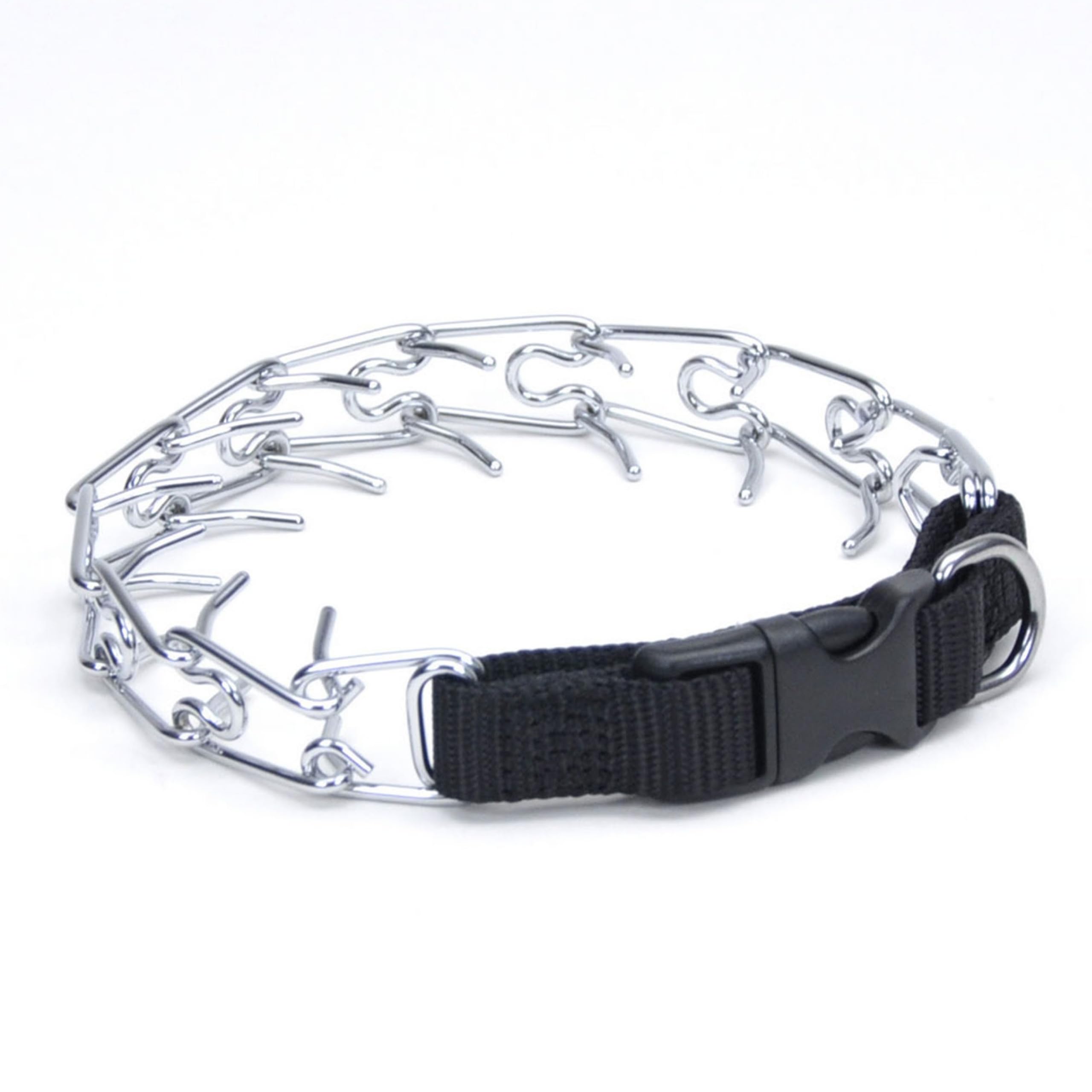 Coastal Pet Titan Easy-On Collar with Buckle in black shown for quick on/off training use