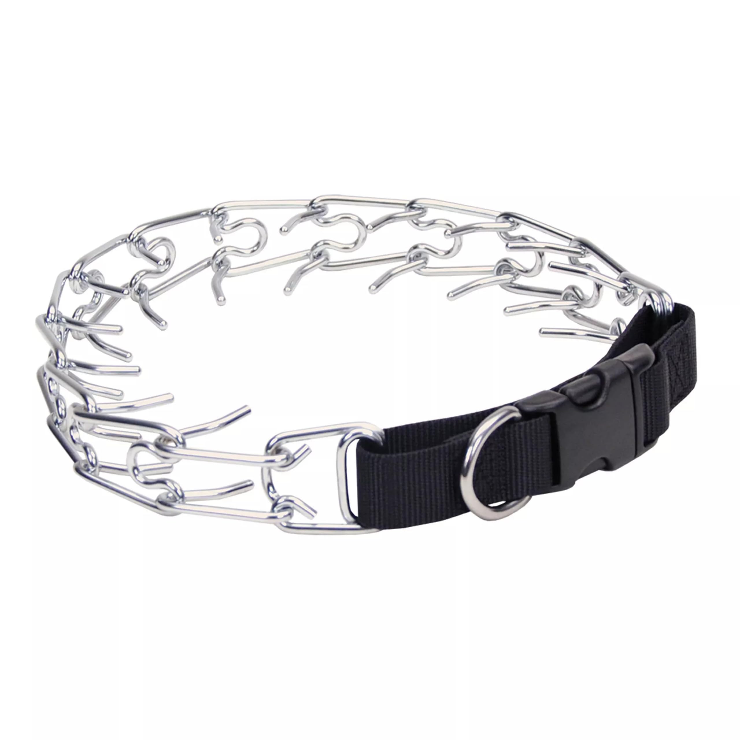 Coastal Pet Titan Easy-On prong collar with side-release buckle for quick, comfortable on-off