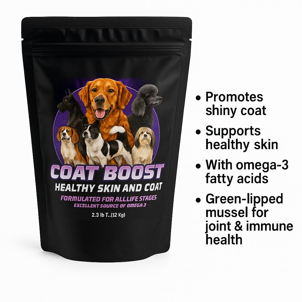 Canine Performance Nutrition Coat Boost organic flaxseed closeup highlights natural omega-3 for skin