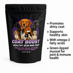Canine Performance Nutrition Coat Boost organic flaxseed closeup highlights natural omega-3 for skin