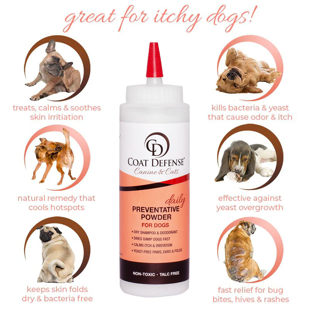 COAT DEFENSE label-ingredients shows plant-based formula and skin-friendly benefits.
