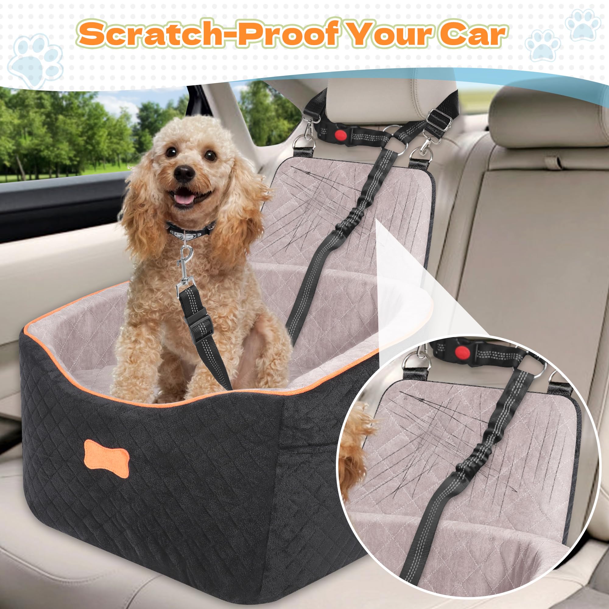 COCASES dog car seat storage pockets help organize leashes and treats