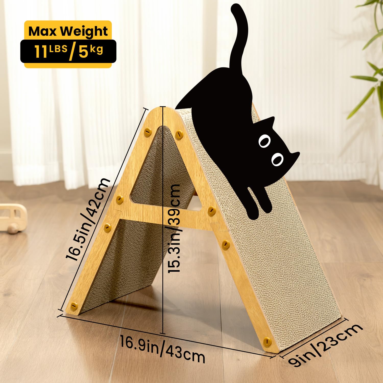 Coching A-Frame Scratcher dual scratch surfaces for two cats