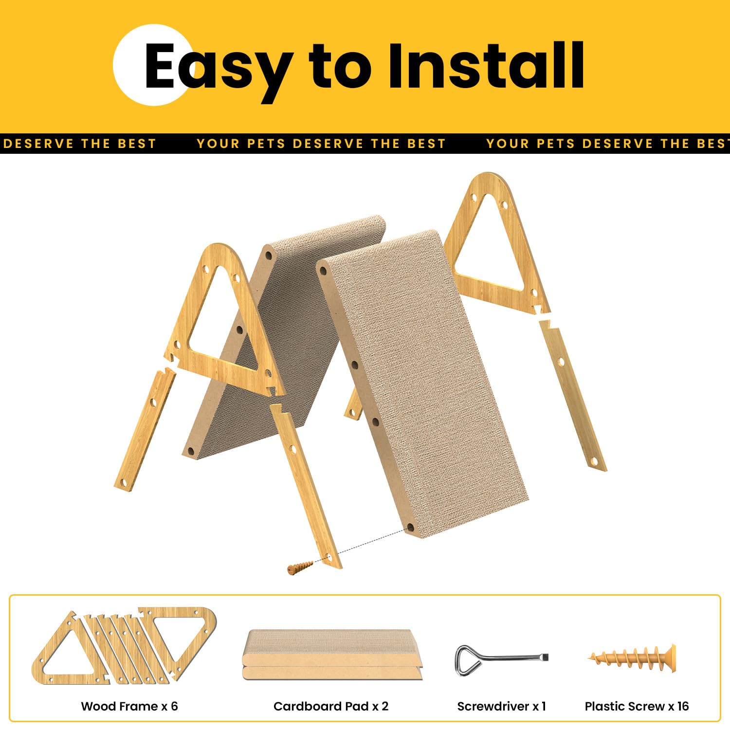 Coching A-Frame Scratcher protects furniture with a dedicated outlet