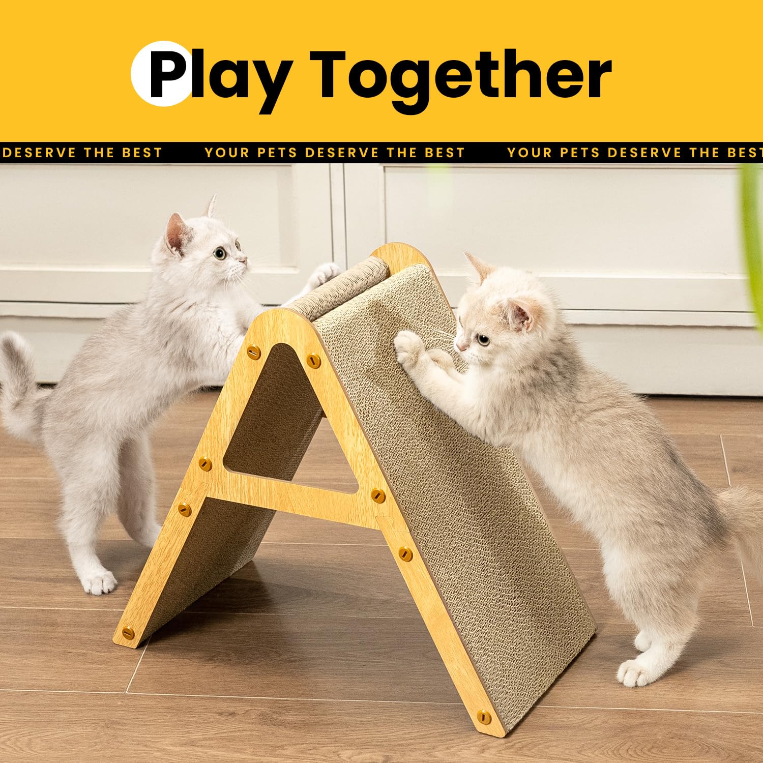 Coching A-Frame Scratcher lounge pad ready for naps