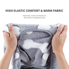 COCHPR Plush Dog Pajamas closeup of polar fleece texture for insulation