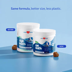 Close-up of Coco and Luna Eye Health soft chews aiding daily vision support