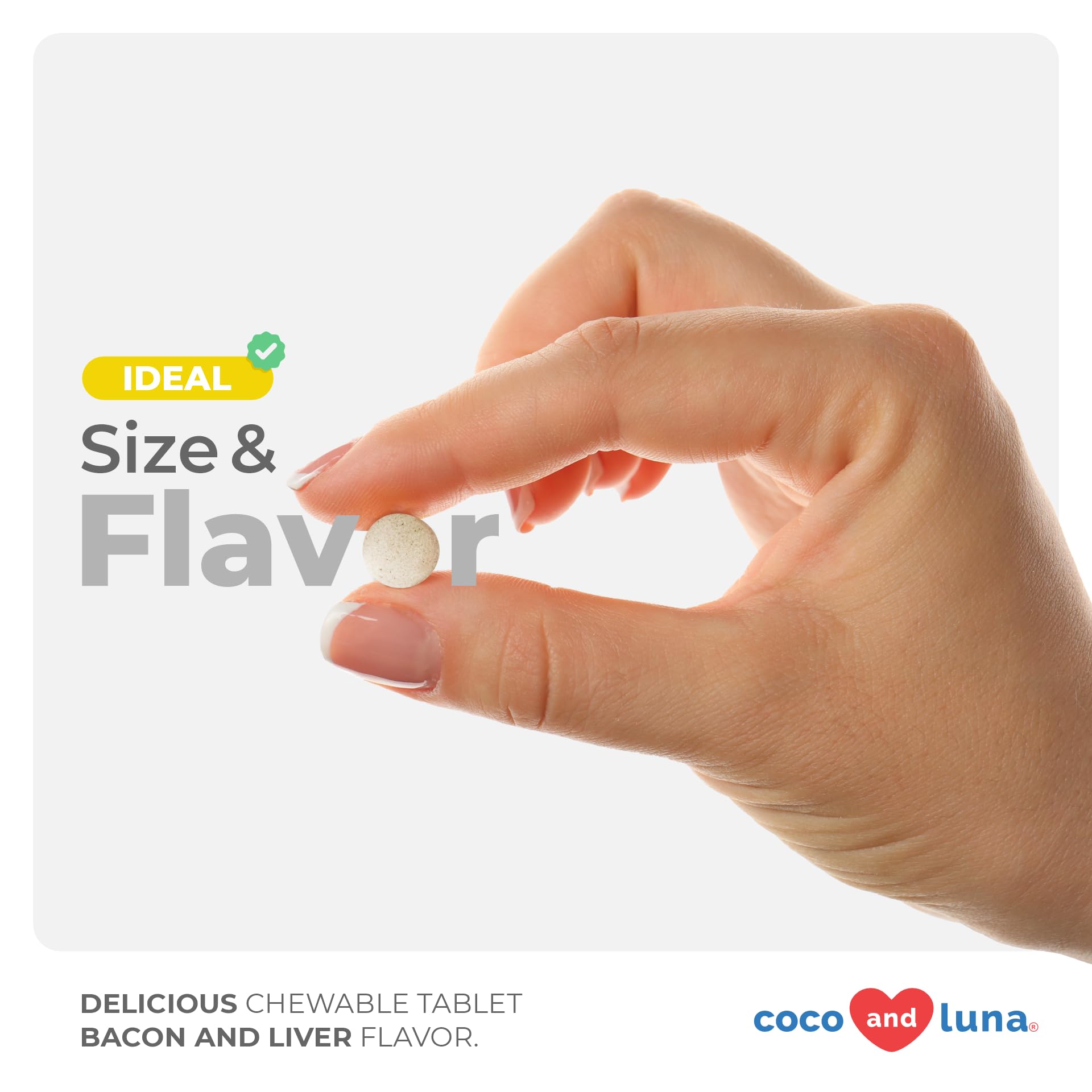 Coco and Luna Same for Dogs 120-count packaging supports ongoing canine wellness.