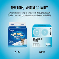 COCOYO best-value training pads 22x22 cross-section showing absorbent core.