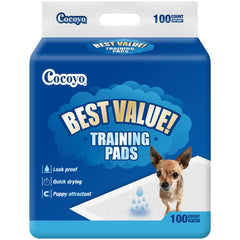 COCOYO best-value training pads 22x22 top view for convenient puppy training.