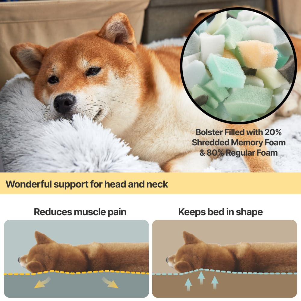 Codi calming dog bed with machine-washable cover simplifies cleanup after accidents.