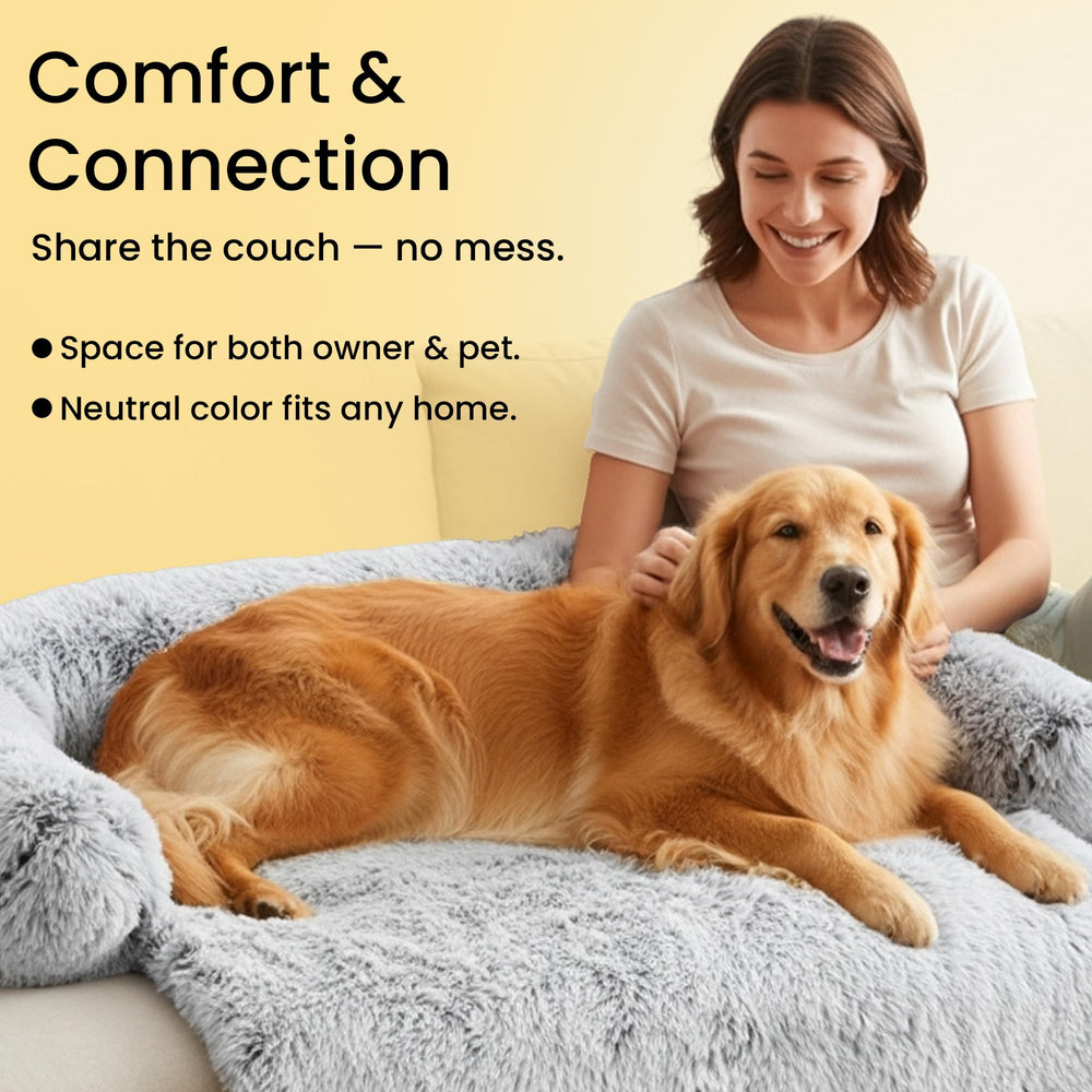Codi bed with non-slip bottom keeps sofa safe during pawing.