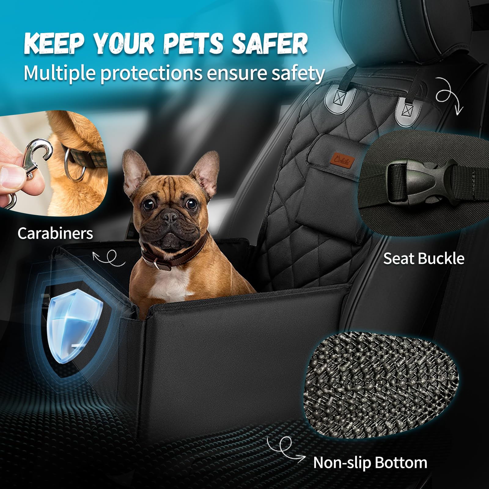 Cokiki car seat being installed with adjustable straps.