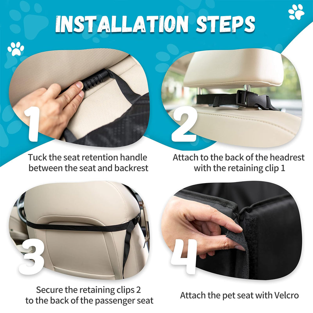 Cokiki dog car seat storage pocket for toys and bags.