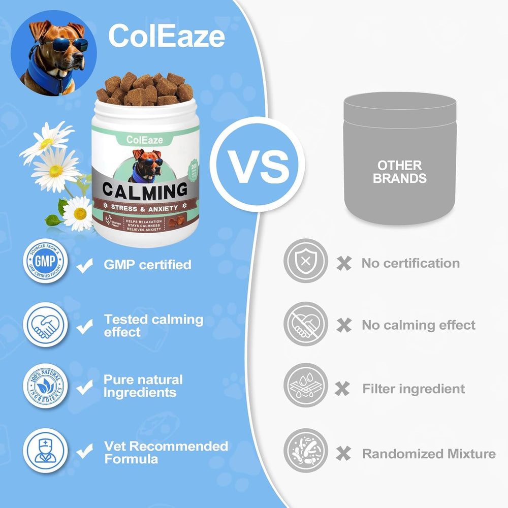 Closeup of ColEaze ingredients chamomile and valerian suggesting natural calming effects