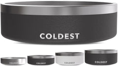 Coldest Water Coldest Dog Bowl stealth black 42 oz for large pets with spill-safe design