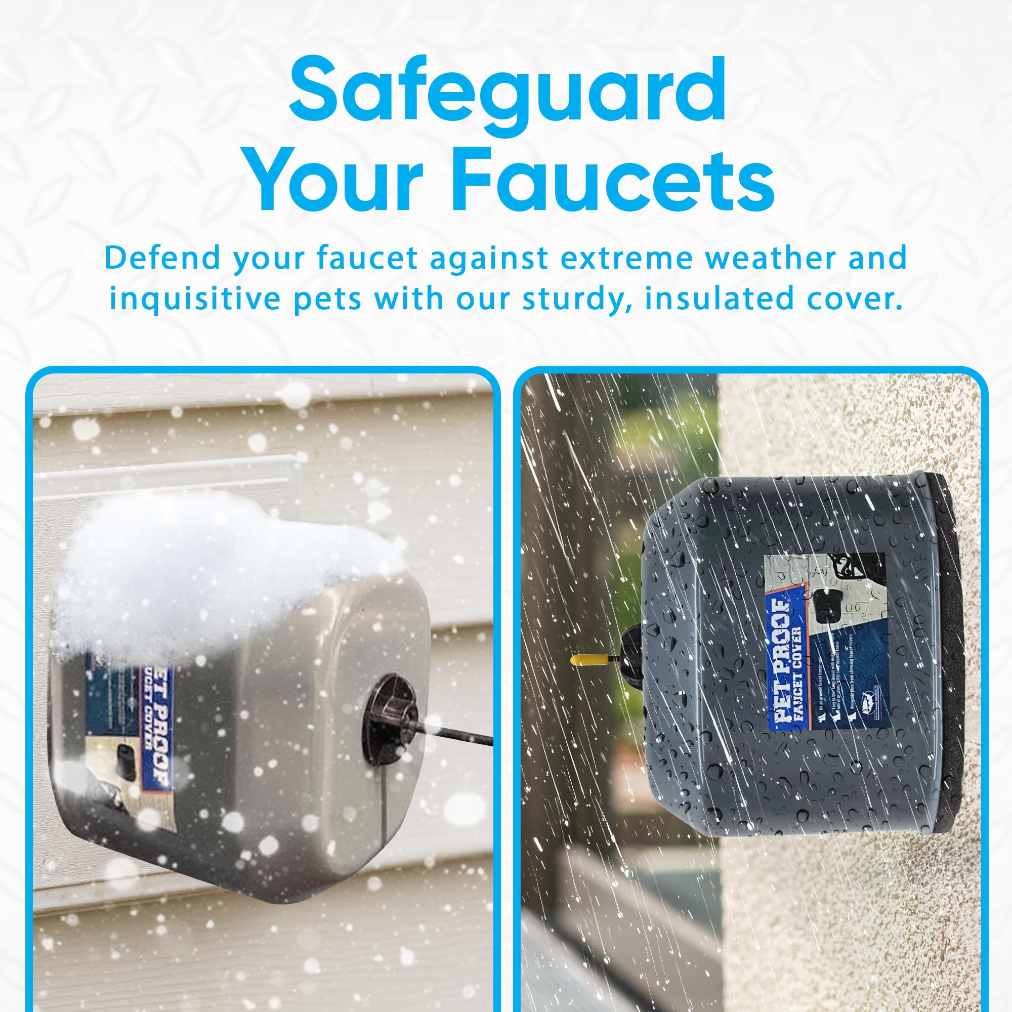 Cold Front Product installation finger-wheel enables quick and easy faucet cover setup.