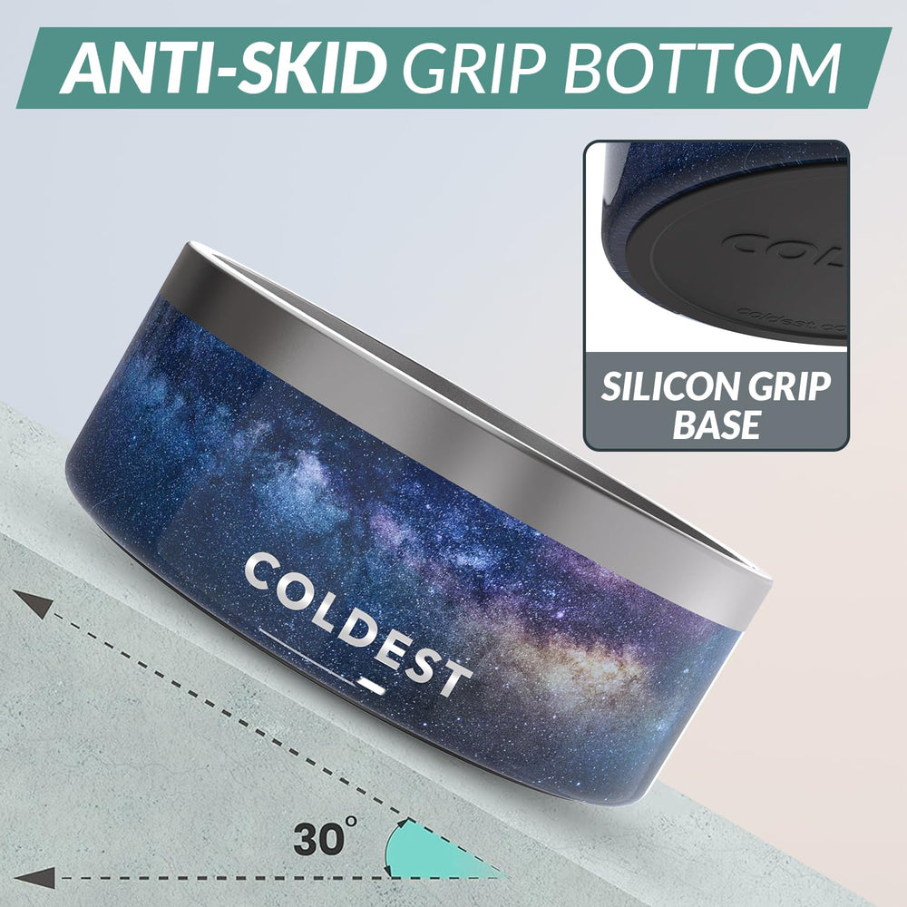 Coldest Water's Coldest Dog Bowl anti-slip base prevents spills during meals.
