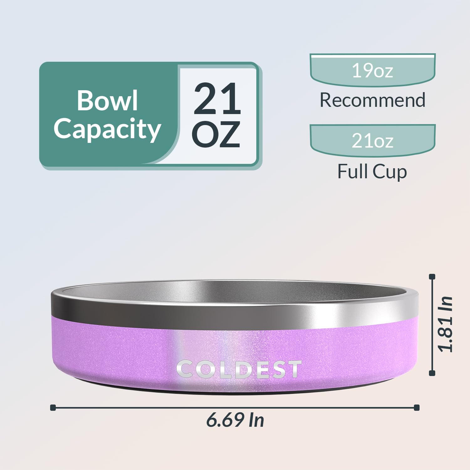 The Coldest Dog Bowl rust-resistant stainless steel for long-lasting use