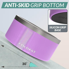 The Coldest Dog Bowl rust-resistant-steel close-up demonstrates long-lasting daily use.