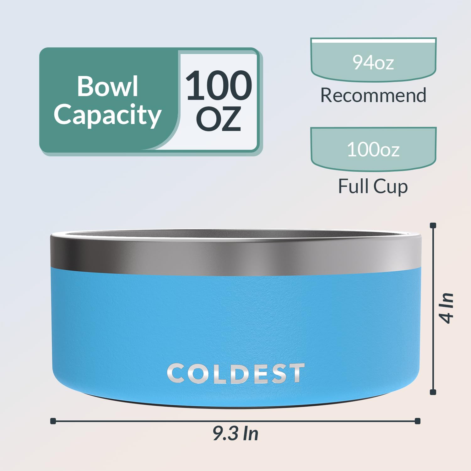 The Coldest Water dishwasher-safe stainless bowl for easy cleaning