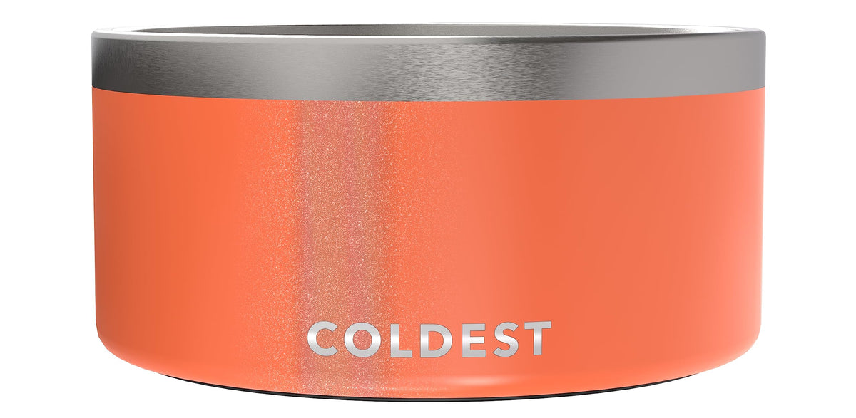 The Coldest Water anti-rust metal dog bowl emphasizes durability for chewers and daily meals.