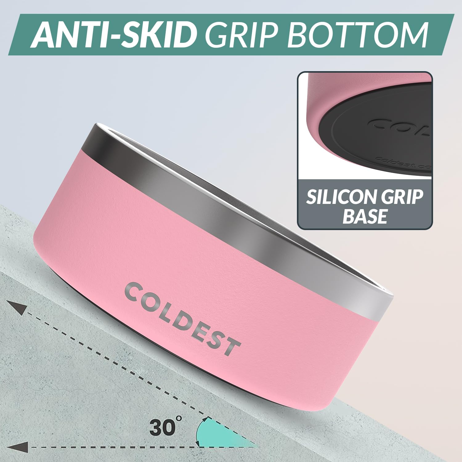 Coldest Water dog bowl with anti-slip base reduces spills during home feeding routines.