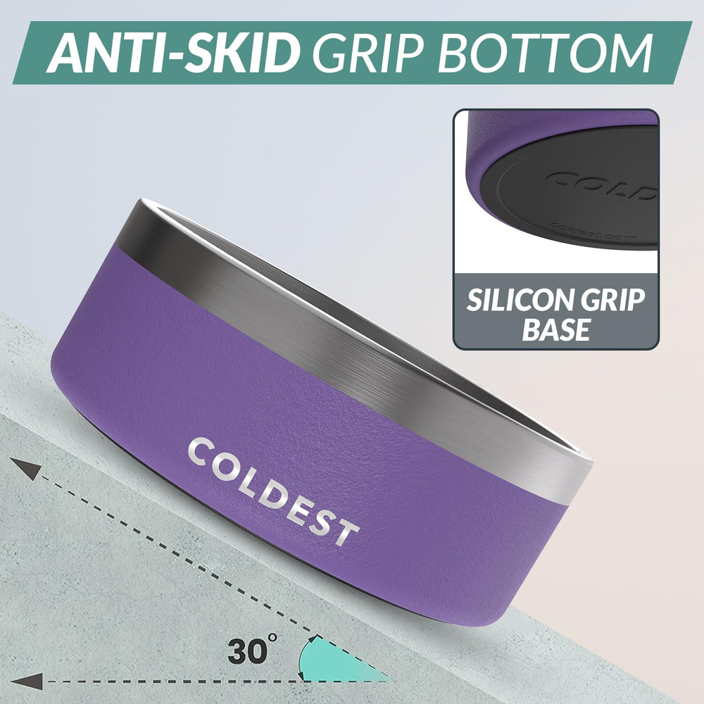 Coldest Water dog bowl anti-slip base prevents spills during meals