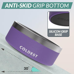 Coldest Water dog bowl anti-slip base prevents spills during meals