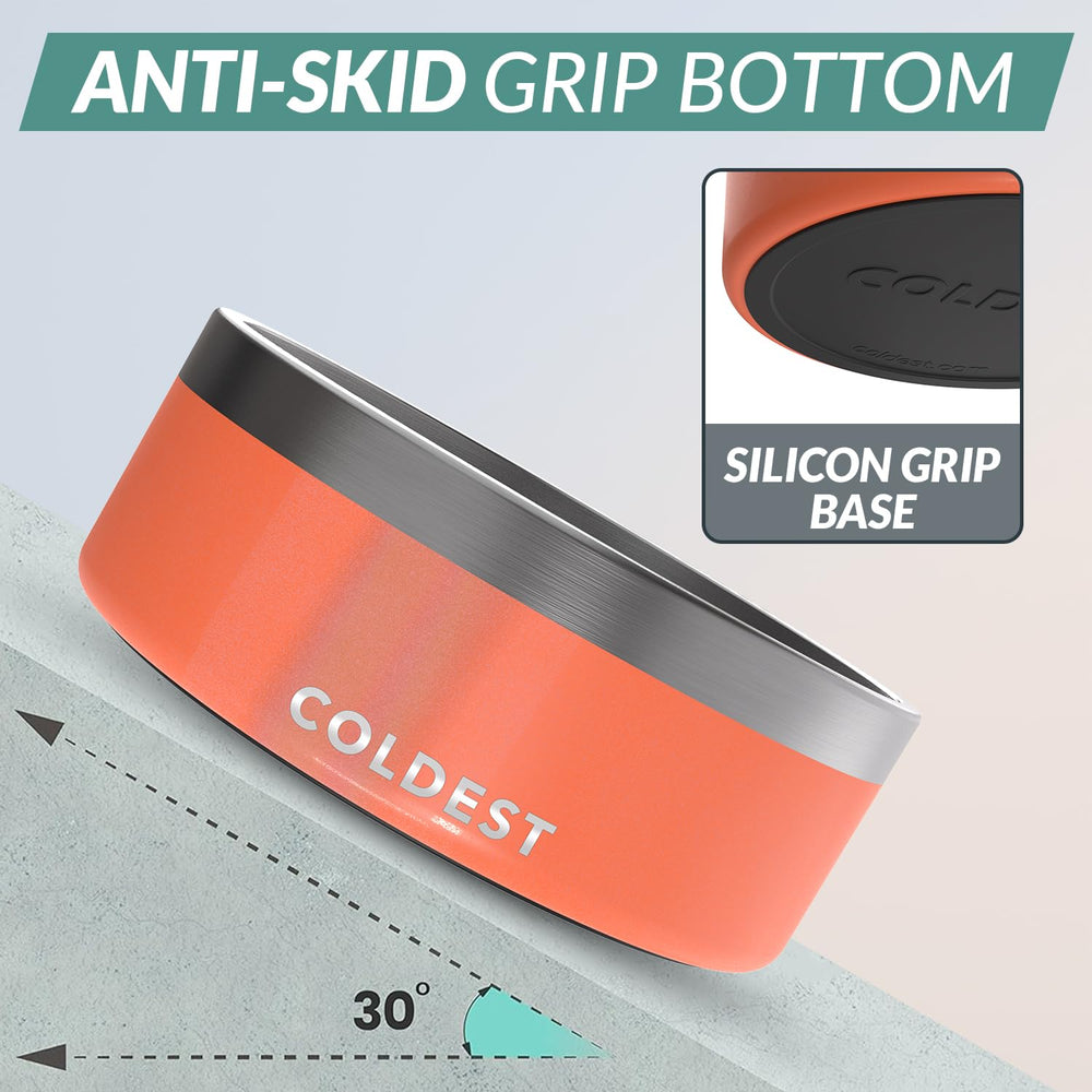 The Coldest Water dog bowl anti-slip base prevents spills during feeding