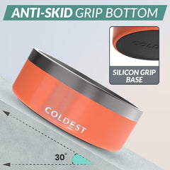 The Coldest Water dog bowl anti-slip base prevents spills during feeding