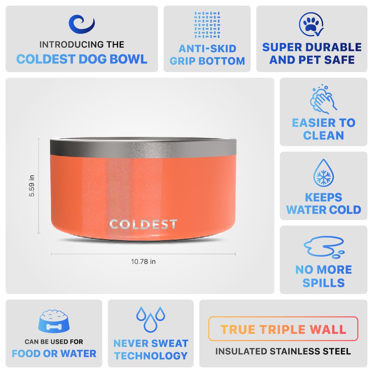 The Coldest Water dishwasher-safe bowl makes cleanup quick and simple.
