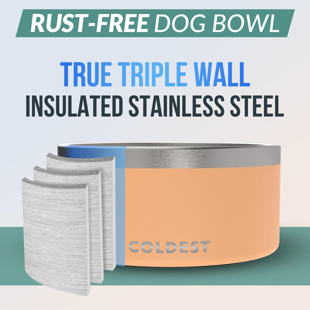 The Coldest Water insulated walls reduce temperature fluctuations for hydrated pets.