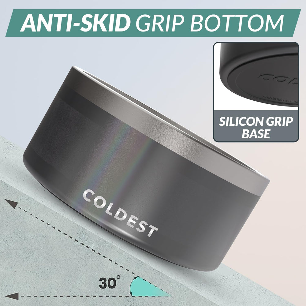 The Coldest Water dog bowl with a non-slip base to prevent spills