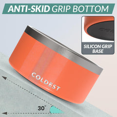 The Coldest Water non-slip base keeps the bowl steady during active mealtimes.