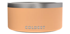 The Coldest Water dog bowl Sahara Peach close-up shows durable construction for long-lasting use.
