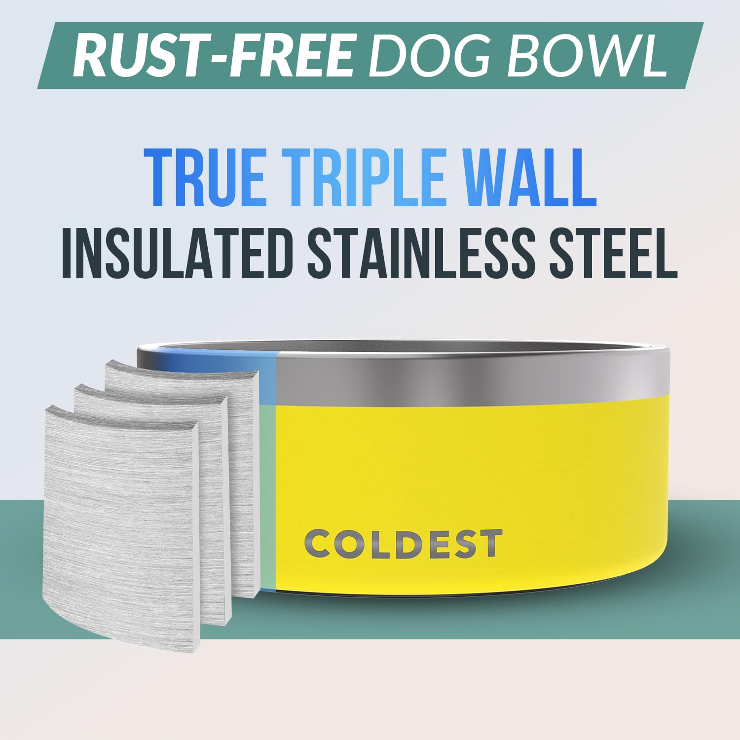 The Coldest Water spill-proof design helps keep feeding areas tidy.