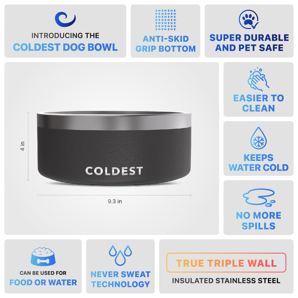 Coldest Water dog bowl-spill-proof-design helps keep the floor clean.
