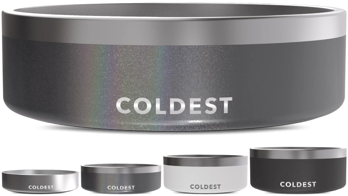 Coldest Water dog bowl triple-wall insulation keeps water cool and spill-free